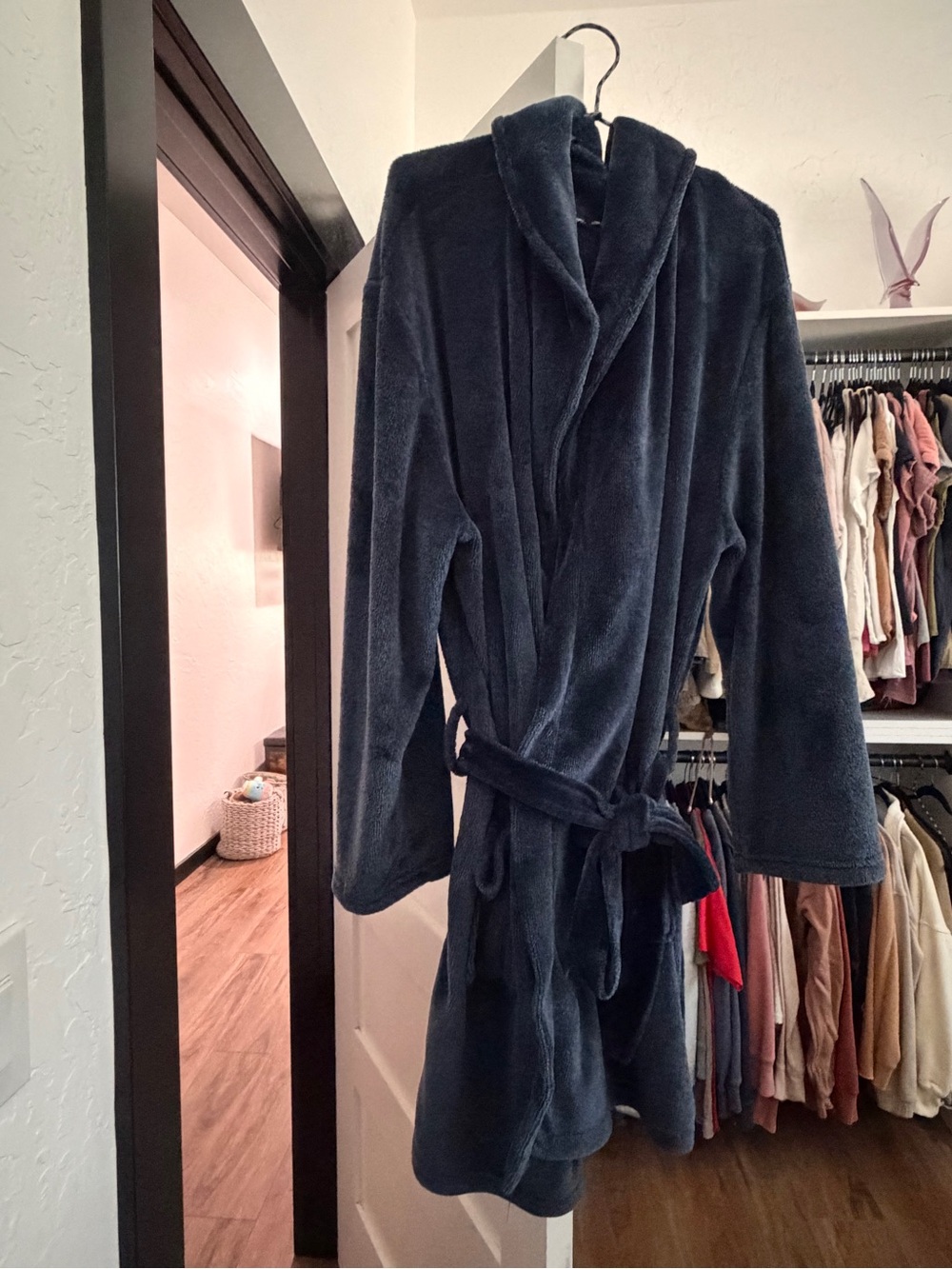 Ralph Lauren - Plush w/2 pockets Bathrobe for Men - Navy Blue